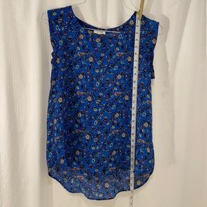 Pleione brand size S blue blouse with floral print